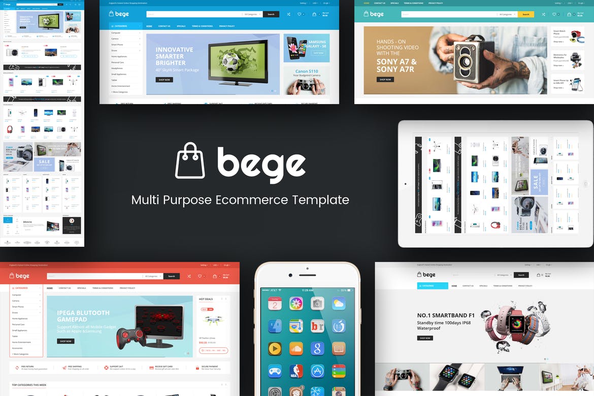 Tema для OPENCART 4. WORDPRESS на Envato. WORDPRESS реклама. Bege.